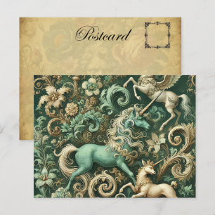 Celestial Equinox – Mythical Unicorn  Holiday Postcard