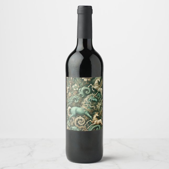 Celestial Equinox – Mythical Unicorn  Wine Label (Front)