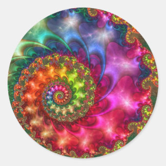 CELESTIAL ESOTERIC PAINTING CLASSIC ROUND STICKER