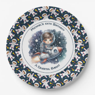 Celestial Event Space themed Birthday Party Paper Plates