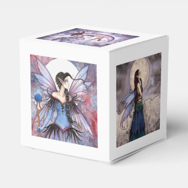Celestial Fairies Fantasy Art Favor Box (Back Side)