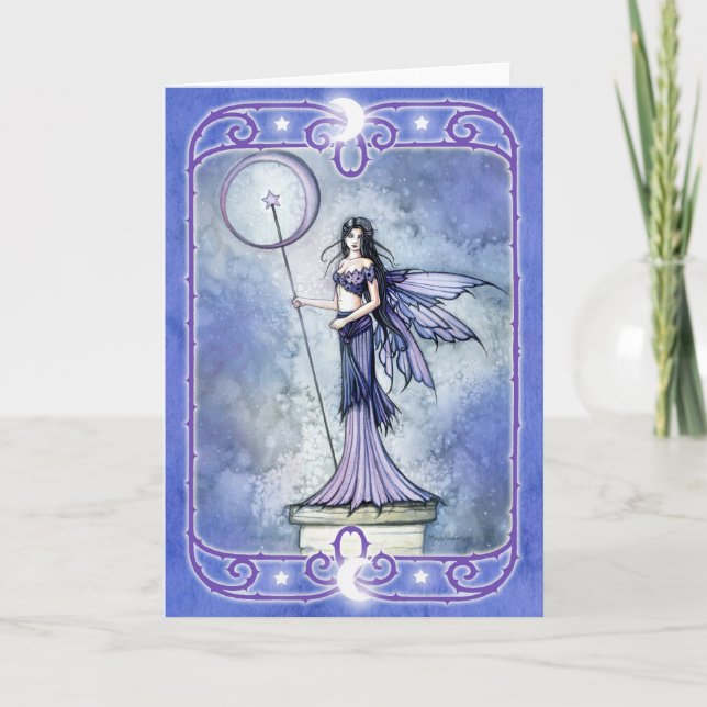 Celestial Fairy Blank Greeting Card (Front)