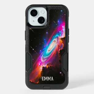 Celestial Fantasy Black Hole Custom Name iPhone 15 Case