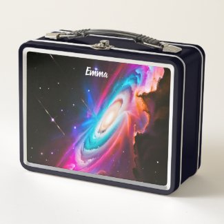 Celestial Fantasy Black Hole Custom Name Script Lunch Box