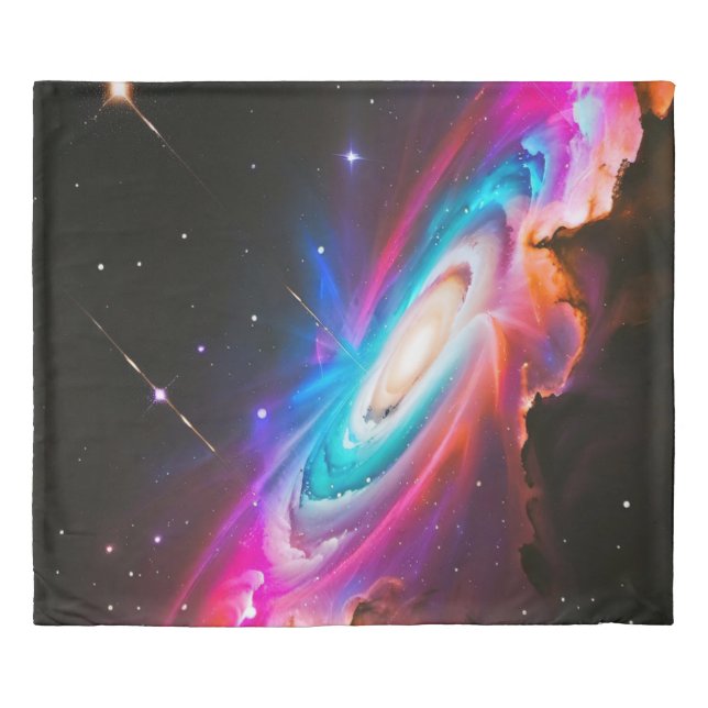 Celestial Fantasy Black Hole Duvet Cover (Front)