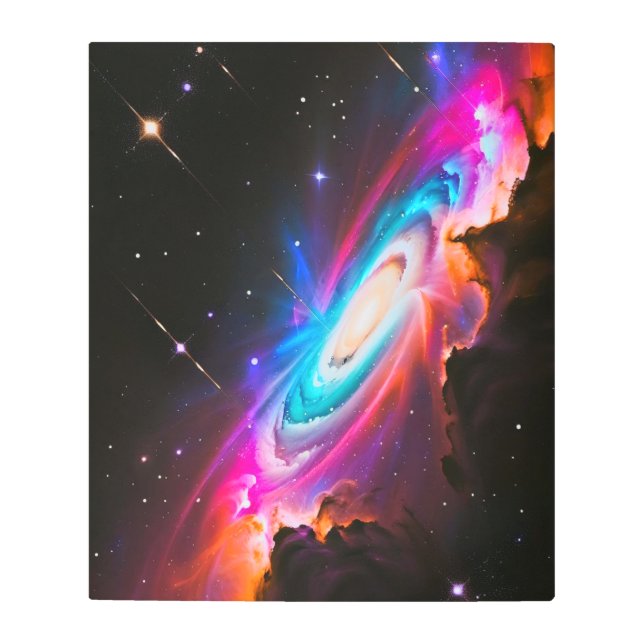 Celestial Fantasy Black Hole Metal Wall Art Print (Front)