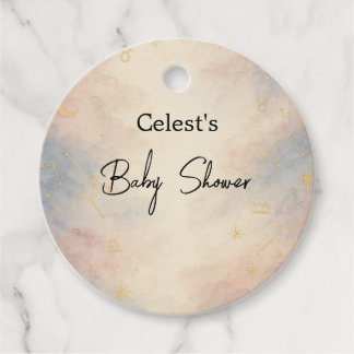 Celestial Favor Tags Gold Star Constellations