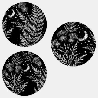 Celestial Fern Moon Botanical Sticker