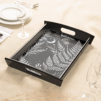 Celestial Fern Moon Serving Tray