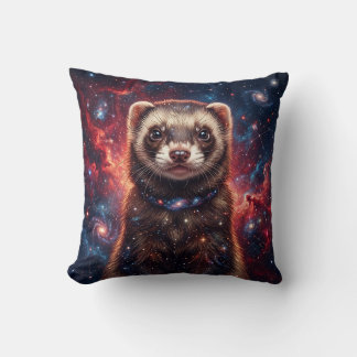 Celestial Ferret Throw Pillow