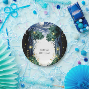 Celestial Firefly Woodland Birthday Paper Plates
