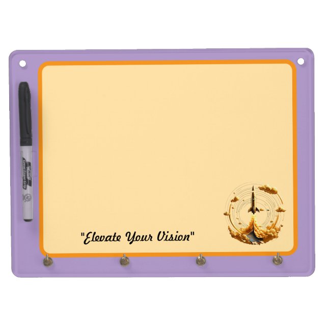 "Celestial Flight Path" Dry Erase Board With Keychain Holder (Front)