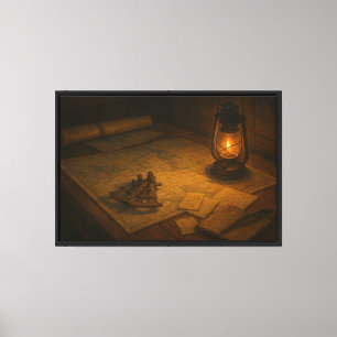 Celestial Floating Library Balcony Canvas Print