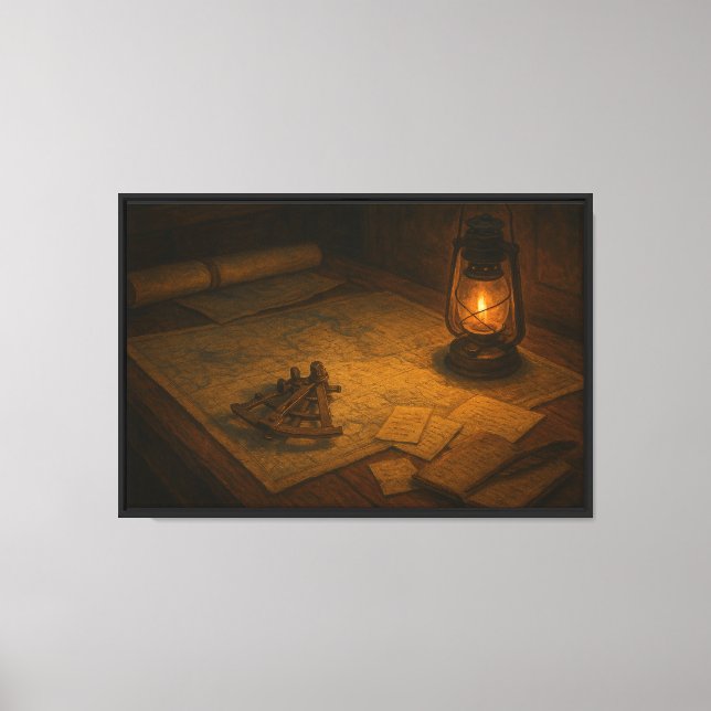 Celestial Floating Library Balcony Canvas Print (Front)