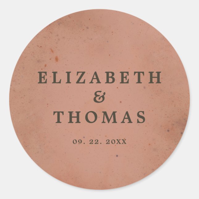 Celestial Floral Galaxy Starry Night Pink Wedding Classic Round Sticker (Front)