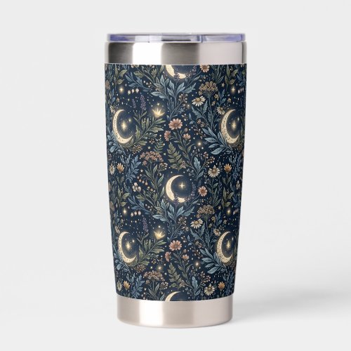 Celestial floral moon insulated tumbler
