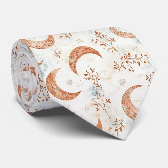 Celestial Floral Pattern (3) Neck Tie (Rolled)