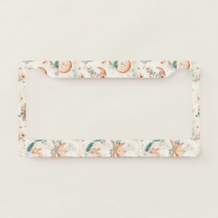 Celestial Floral Pattern (4) License Plate Frame