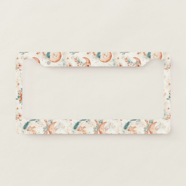 Celestial Floral Pattern (4) License Plate Frame (Front)