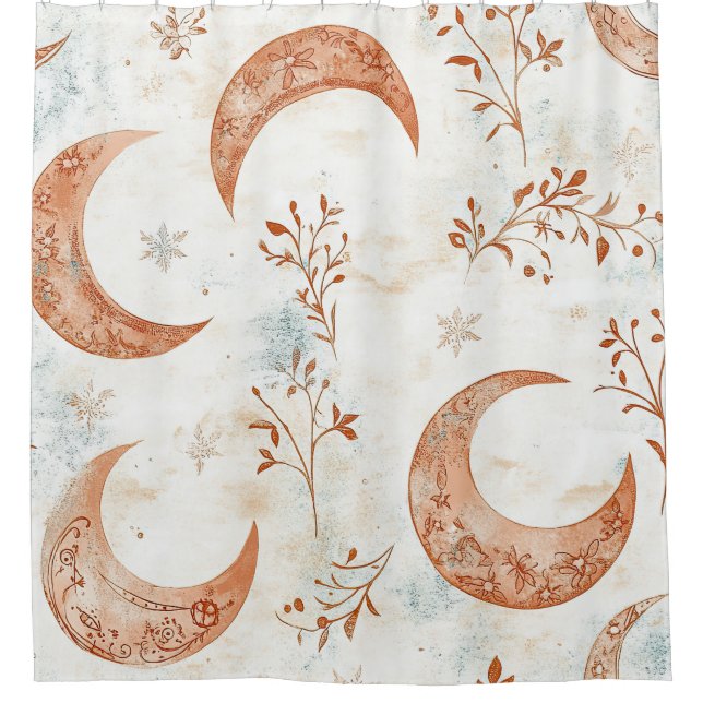 Celestial Floral Pattern (5) Shower Curtain (Front)