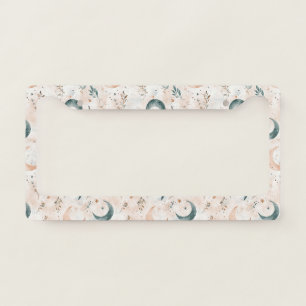 Celestial Floral Pattern (6) License Plate Frame