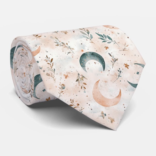 Celestial Floral Pattern (6) Neck Tie (Rolled)
