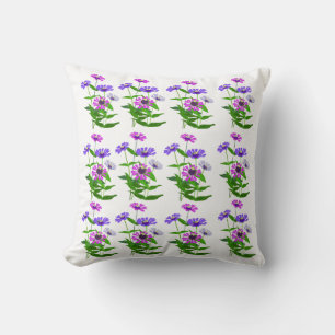 Celestial Floral Spiritual Minimalist Design Throw Pillow
