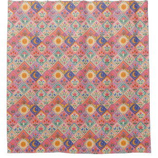 Celestial Folklore Patchwork Shower Curtain – Whim