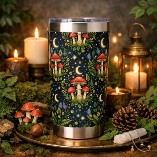 Celestial Forest Mushroom Tumbler Design