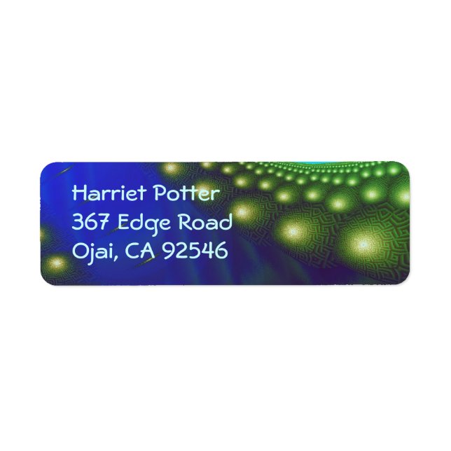 Celestial Forest Nature Pattern Abstract Art Label (Front)