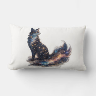 Celestial Fox Cosmic Fantasy Animal Lumbar Pillow