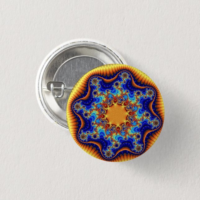 Celestial Fractalscope Button (Front & Back)
