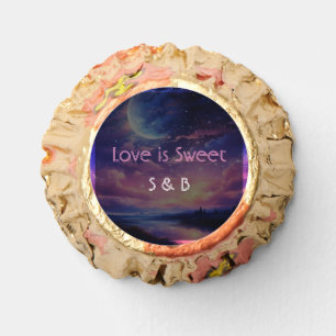 Celestial Full Moon Stars Clouds Chocolate Wedding Reese's Peanut Butter Cups