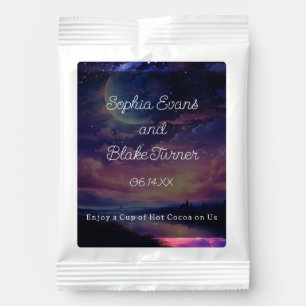 Celestial Full Moon Stars Clouds Mystical Wedding Hot Chocolate Drink Mix