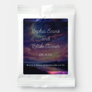 Celestial Full Moon Stars Clouds Mystical Wedding Lemonade Drink Mix