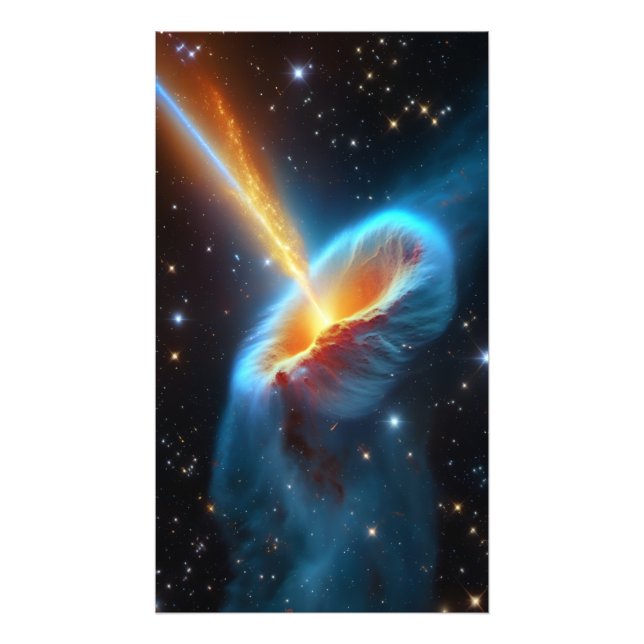 Celestial Fury: Vertical Burst Photo Print (Front)