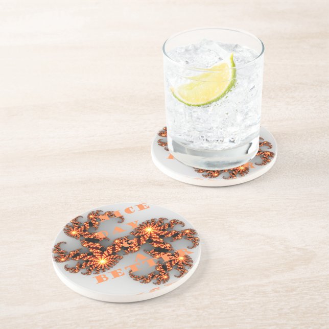  Celestial Galactic: Have a Nice Day & Better Nigh Drink Coaster (Side)