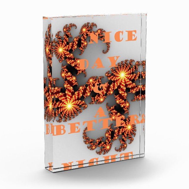 Celestial Galactic: Have a Nice Day & Better Night Acrylic Award (Left)