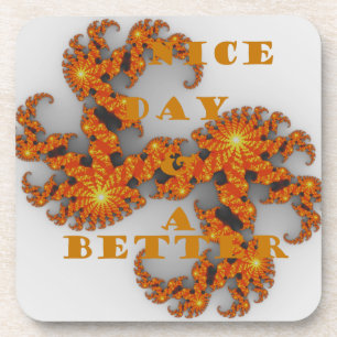 Celestial Galactic Have a Nice Day & Better Night Beverage Coaster