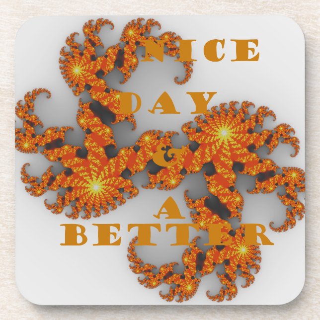 Celestial Galactic Have a Nice Day & Better Night Beverage Coaster (Front)
