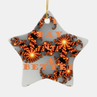 Celestial Galactic Have a Nice Day & Better Night Ceramic Ornament