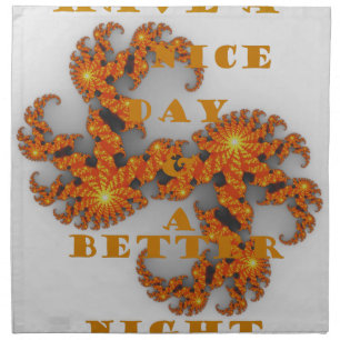 Celestial Galactic Have a Nice Day & Better Night Cloth Napkin