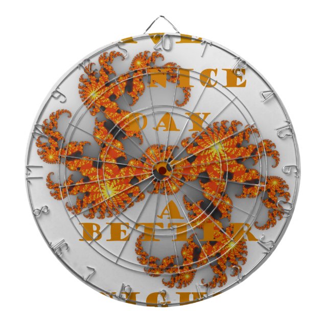 Celestial Galactic Have a Nice Day & Better Night Dartboard With Darts (Front)