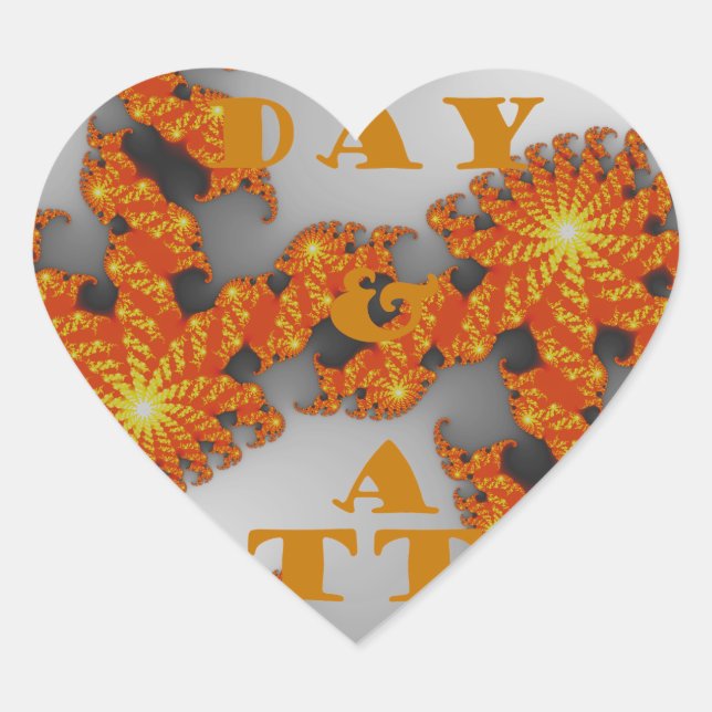 Celestial Galactic Have a Nice Day & Better Night Heart Sticker (Front)