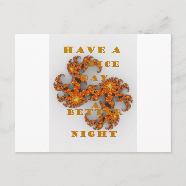 Celestial Galactic Have a Nice Day & Better Night Postcard (Front)