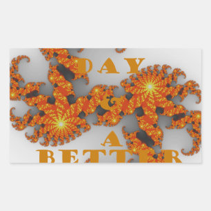 Celestial Galactic Have a Nice Day & Better Night Rectangular Sticker