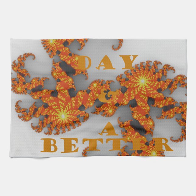 Celestial Galactic Have a Nice Day & Better Night Towel (Horizontal)