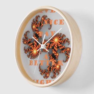 Celestial Galactic: Have a Nice Day & Better Night Wall Clock