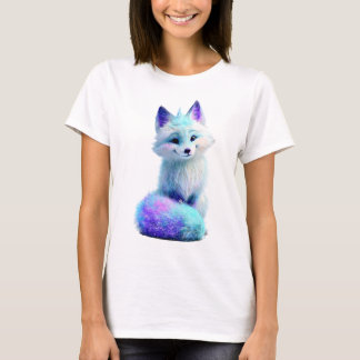 Celestial Galaxy Arctic Fox Women T-Shirt