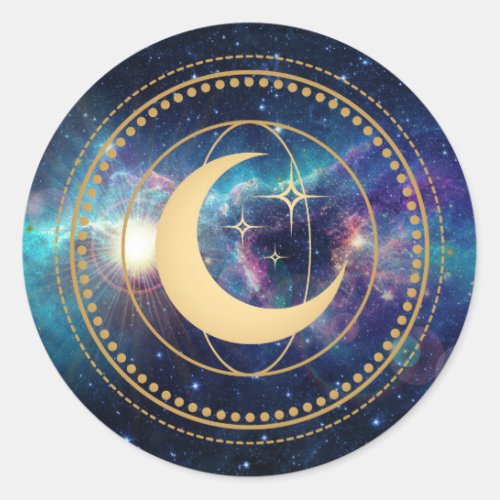 Celestial Galaxy Moon Sticker Seal